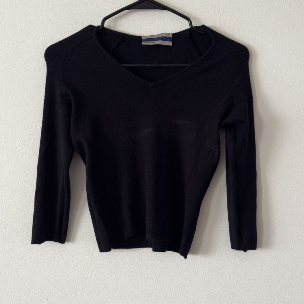 Marco Tagliaferri Vintage Stretchy Black Sweater Size 44